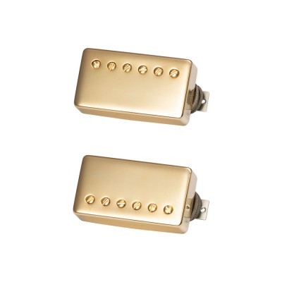 Custombucker Matched Set Double Black True Historic Gold Covers