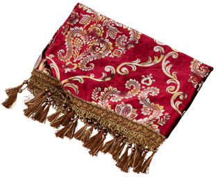 GuZheng Dust Cover Red Trad Rouge avec motifs traditionnels