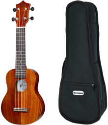 Hawaii Koa Soprano Uku w/Bag Naturel semi