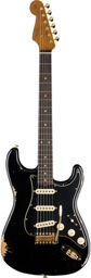LTD Custom 62 Strat Relic AB Aged Black