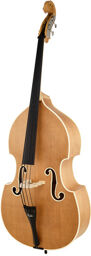 Two Tone DBG Double Bass 3/4 Blond foncé transparent avec bords blancs