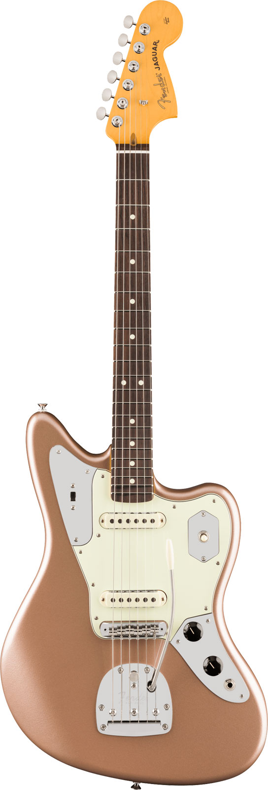 American Professional Classic Jaguar RW Faded Firemist Gold