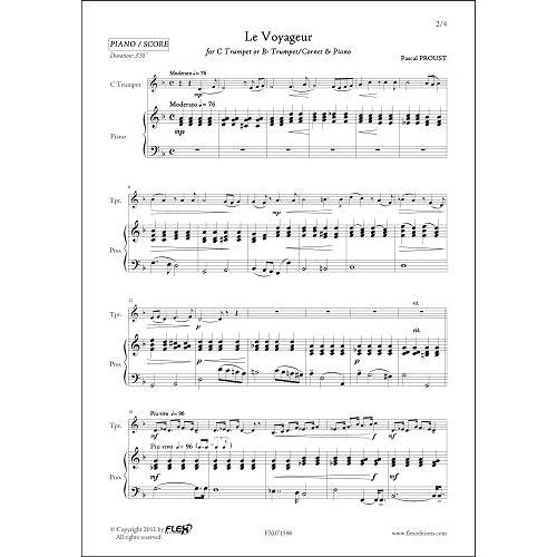PROUST P. - LE VOYAGEUR - TROMPETTE & PIANO