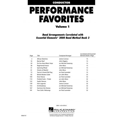 Performance Favorites, Vol. 1 - Conductor