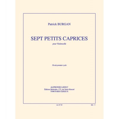 7 petits caprices pour Violoncelle solo