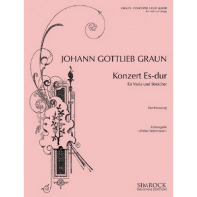 Graun J.G. - Konzert ES-dur - Alto & Piano