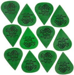 Plectrums Tortex Sharp 0,88 12 Vert