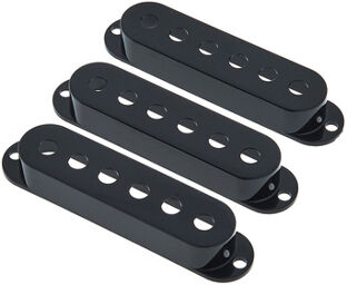 Strat Pickup Cover Set BK noir