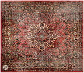 Sound Stage Mat Red 185x165 Persian Worn Red