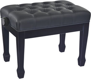 13982 Piano Bench Deluxe black glossy finish