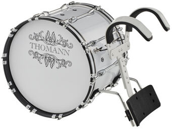 BD2014 Marching Bass Drum Blanc