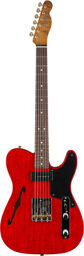 LTD P90 Korina Tele Jmr ACT Aged Crimson Transparent
