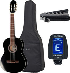 Classic Guitar 3/4 BK Bundle Noir