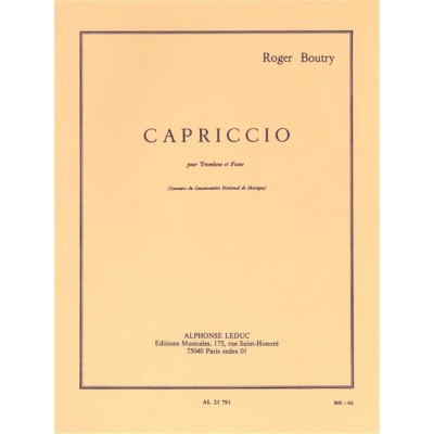 Boutry Roger - Capriccio - Trombone & Piano