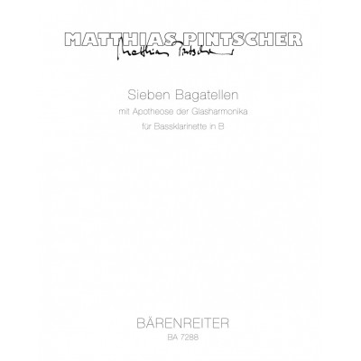 Pintscher M. - Sieben Bagatellen - Clarinette Basse