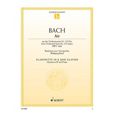 Bach - Air BWV 1068 - Clarinette In BB et Piano