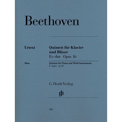 Beethoven L.V. - Piano Quintet E Flat Major Op. 16 (Version For Wind Instruments) For Piano, Oboe, C