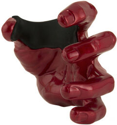 Male Hand Red Metallic Left Rouge finition métallisée haute brillance