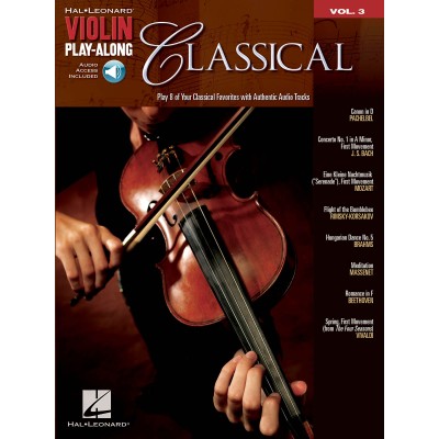 Violin Play Along Vol.3 - Classical + Audio En Ligne