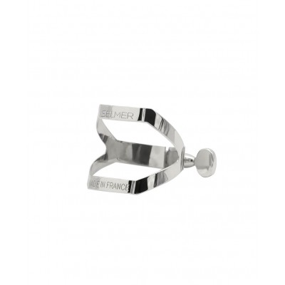 Ligature Sax Baryton/Basse Argentée (Bec Ébonite)