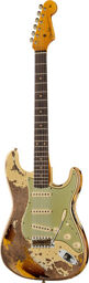 59 Strat AVWoC3CS Super Relic Aged Vintage White over Chocolate 3 Color Sunburst