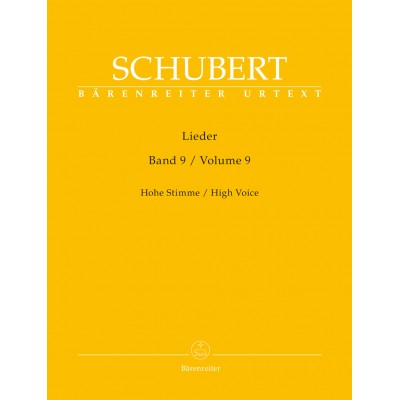 Schubert Franz - Lieder Vol.9 - Voix Haute & Piano