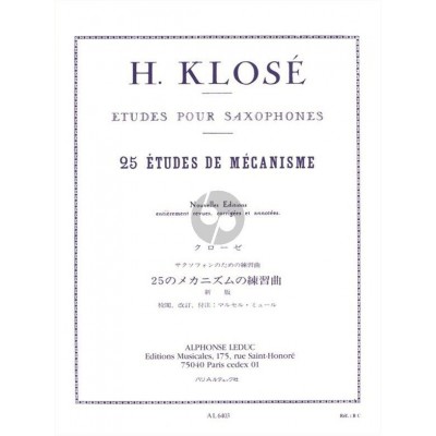 25 Etudes de Mécanisme