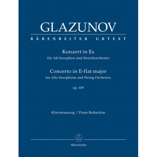 Glazunov A. - Concerto For Alto Saxophone Op.109 - Saxophone & Piano