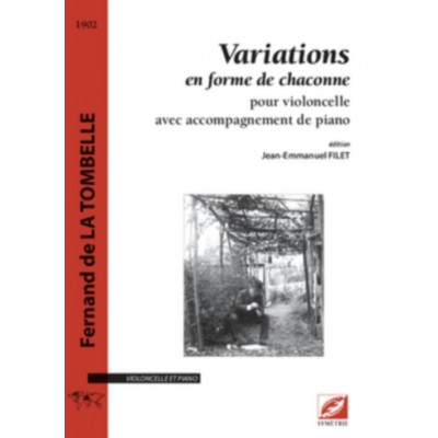Fernand De La Tombelle - Variations En Forme De Chaconne - Violoncelle & Piano