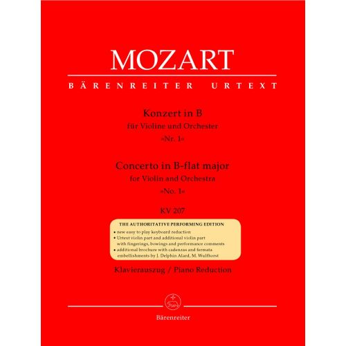 Moz W.A. - Concerto N°1 En Sib Majeur Kv 207 - Violon, Piano