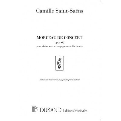 Saint Saens C. - Morceau De Concert - Violon et Piano