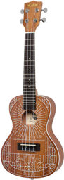 Mandy Harvey Concert Ukulele Naturel satiné avec graphisme