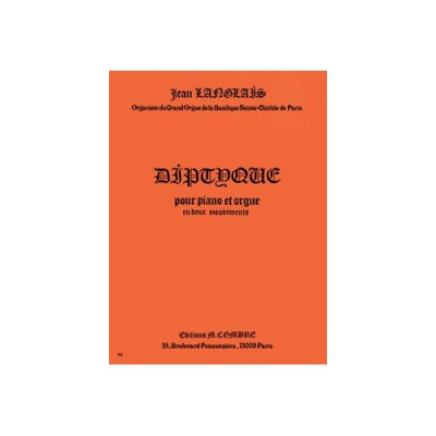 Langlais - Diptyque En 2 Mouvements - Piano et Orgue