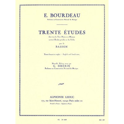 Bourdeau E. - 30 Etudes - Basson