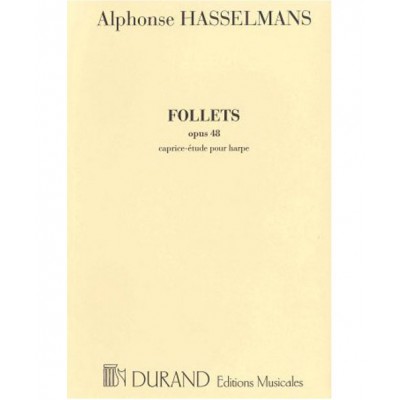 HASSELMANS A. - FOLLETS. CAPRICE-ETUDE, OPUS 48 - HARPE