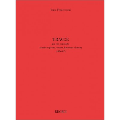 FRANCESCONI LUCA - TRACCE - SAX CONTRALTO