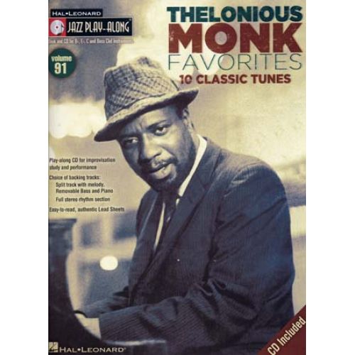 Thelonious Monk -Jazz Play Along Vol.91 Thelonious Monk + Cd - Bb, Eb, C Instruments