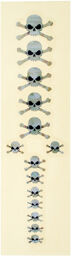 Skull Sticker White Pearl Nacre blanche