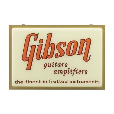 Enseigne Gibson Vintage Lighted Sign - Guitars & Amplifiers Sign