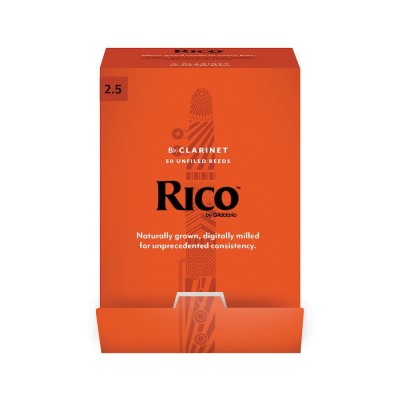 RCA0125-B50 - Anches Clarinette Sib Rico 2.5 (PACK 50)