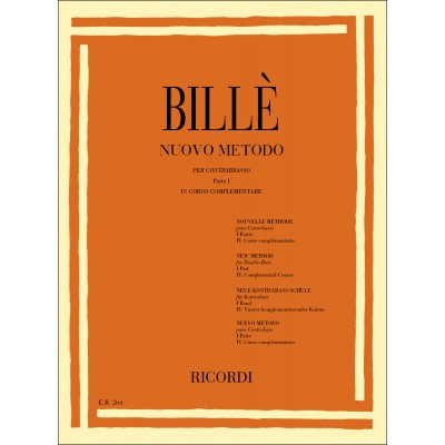 Nuovo Metodo Per Contrabbasso A 4 E 5 Corde