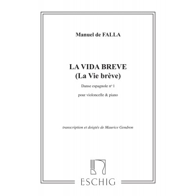 De Falla M. - Vie Breve Danse N 1 - Violoncelle et Piano