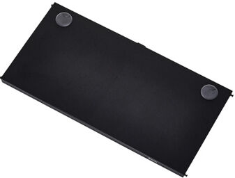 DJ Table ALU Shelf Bk Black lacquer finish
