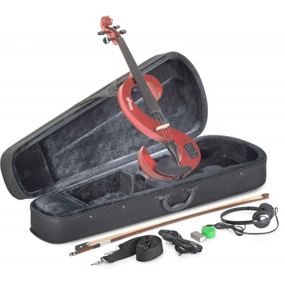 Evn 4/4 Set Violon Electrique - Rouge