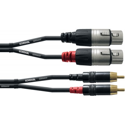 Câble Audio Double XLR Femelle/RCA 1,5 M