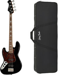 Harley Benton MV-4JB LH Black w/Case Noir