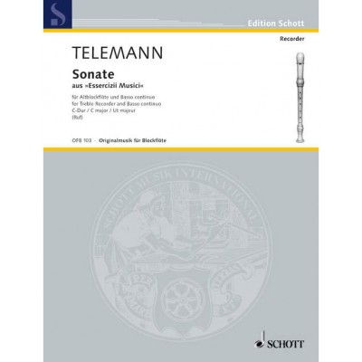 Telemann G.P. - Sonata C Major - Treble Recorder And Basso Continuo Cello (viola Da Gamba) Ad Lib.