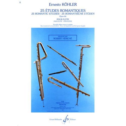 Kohler Ernesto - 25 Etudes Romantiques Op.66 - Flute