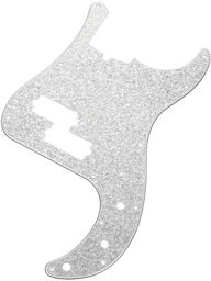 P-Bass Pickguard Silver Spark Silver Sparkle