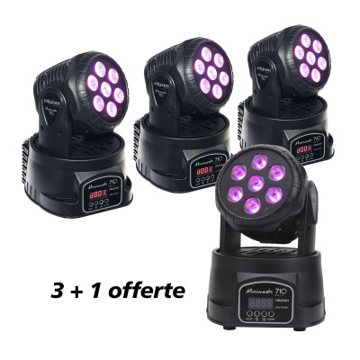 PACK LYRE MINI WASH 710 RGBW 3 + 1 OFFERTE